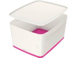 Caixa de Arrumação Grande  MyBox Rosa (19.8 x 31.8 x 38.5 cm)