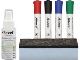 Kit de Acessórios para Quadros Brancos REXEL Escrita + Limpeza