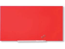Quadro Branco  Diamond Vermelho (1260x711mm - Vidro - Magnético: Sim)