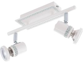 Régua  Bonares 94283 (GU10 - 2 x 3.3W - Aço e cristal)