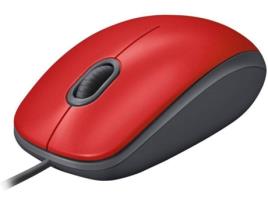 Rato LOGITECH M110 Silent (Cabo USB - Casual - 1000 dpi - Vermelho)