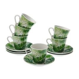 Conjunto de Chávenas de Café Porcelana (6 Peças)