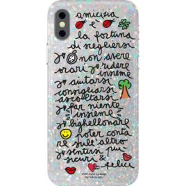 Quotes Case iPhone X-XS (glitter amicizia)