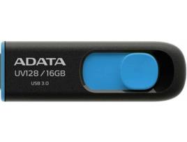 Pen USB ADATA UV128 16GB Azul e Preto