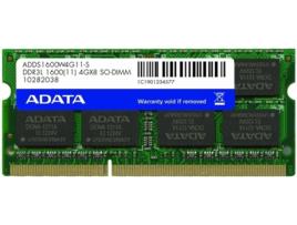 Memória RAM DDR3  ADDS1600W4G11-S (1 x 4 GB - 1600 MHz - CL 11 - Verde)