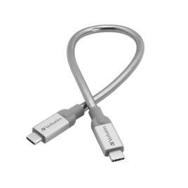 Verbatim Sincronizar E Carregar Usb C Em Aço Inoxidável Para Usb A 3.1 30 Cm One Size White