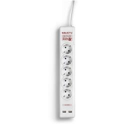 Tomada Salicru SPS SAFE 5 + 2 USB Branca