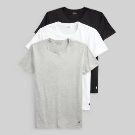 Lote de 3 t-shirts com gola redonda