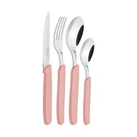 Faqueiro  Carmel Conj. 24 peças Salmão (Aço Inox)