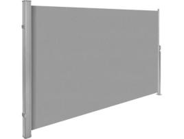 Toldo Lateral de Alumínio TECTAKE (Cinzento -Poliéster-300 x 160 x 10 cm)