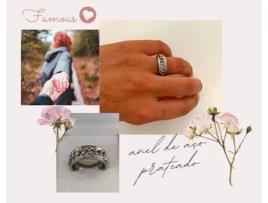 Anel de Mulher em Aço Cod. A9 Prateado Tam. 16 a 21 Tam. 19