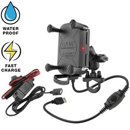 Suporte para Carregador sem Fio e À Prova D'Água Ram Tough-Charge (Preto - TU)