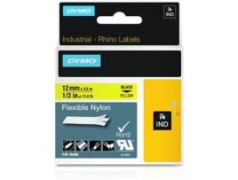 Cassete de Fita de Etiquetar DYMO 18490 Preto sobre amarelo