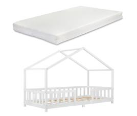 Estrutura de Cama Infantil EN.CASA Colchão Madeira Branco (90x200 cm)