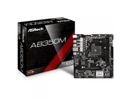 Motherboard ASROCK AB350M (Socket AM4 - AMD B350 - Micro-ATX)
