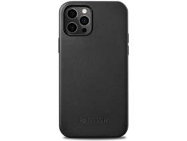 Capa Apple iPhone 12, 12 Pro ICARER Leather 60 Preto