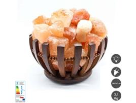 Candeeiro de Sal GOODLIVINGDECOR Rosa Himalaias Brasas (14x21x21 cm)