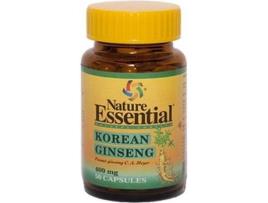 Suplemento Alimentar NATURE ESSENTIAL Ginseng Coreano (50 cápsulas de 400mg)