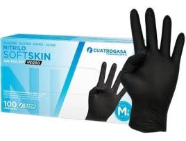 Luvas de Nitrilo CUATROGASA Softskin (Preto - Tam: S)