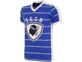 T-Shirt para Homem COPA FOOTBALL Retro Jersey 1981-82 Azul para Futebol (S)