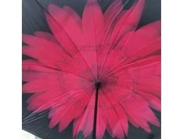 Guarda-Chuva Invertido com Gancho Flor Avermelhada 2