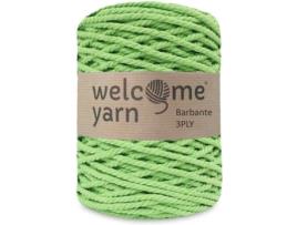 Fio de Macramé WELCOME YARN Barbante 3Ply 500G 3,5mmx100M (Verde Claro - Algodão - 11,5x18x11,5 cm)