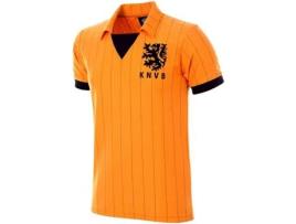 T-Shirt para Homem COPA FOOTBALL Retro Pays-Bas 1983 Laranja para Futebol (S)