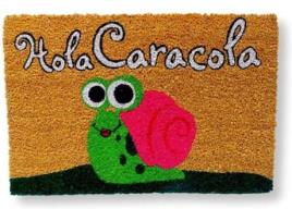 Tapete de Entrada KOKO DOORMATS Hola Caracola (Castanho - 60 x 40 x 1.50 cm - Fibra de Coco e Base de PVC)