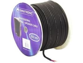 Cabo OMNITRONIC Speaker bk Durável (50 m)