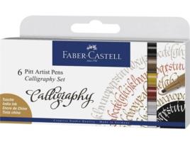 Marcador de Desenho FABER-CASTELL Calligraphy Set (Multicor - 6 Tabletas)