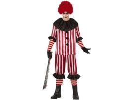 Fato de Homem GUIRCA Traje de palhaço com riscas (Tam: M)