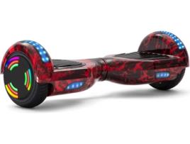Hoverboard E-RIDES WF11 Vermelho (Coluna BluetoothAutonomia: 30-60 min Velocidade Máx: 12 km/h)