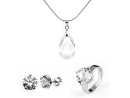 Conjunto de Joalharia VANCRYSTALS Aine (Latão - Prateado - Talla Única)
