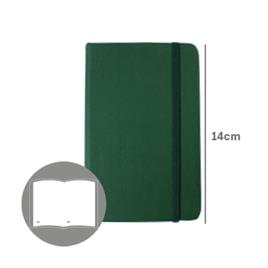 Bloco Notas Liso14X9Cm Semi Pele Verde Esmeralda 116 Flh Agenda