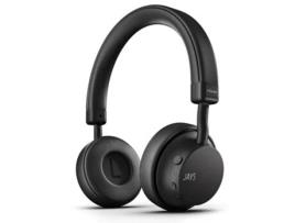 Auscultadores Bluetooth JAYS a-Seven (Over Ear - Microfone - Preto)