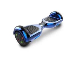 Hoverboard RCB Trendy com Colunas Bluetooth e Rodas com LED RGB Azul Cromado (Velocidade Máx: 12 km/h)