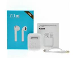 Auriculares Bluetooth True Wireless WISETONY i11 (In Ear - Microfone - Branco)