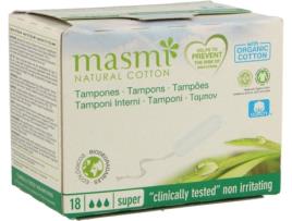 Tampões MASMI NATURAL COTTONDigital Super(18 Unidades)