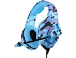 Auscultadores Gaming com Fio ONIKUMA K1B (On Ear - Microfone - Azul)