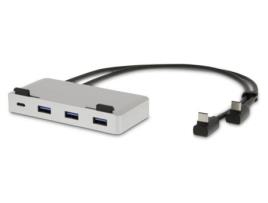 Lmp 19095 Base & Duplicador de Portas com Fios Usb 3.2 Gen 1 3.1 Gen 1 Type-C Prateado