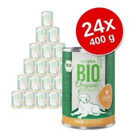 zooplus Bio Senior 24 x 400 g - Pack económico - Peru com cenoura