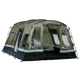 Outsunny Tenda de Campismo Familiar 6 Pessoas Tenda Campismo Impermeável PU3000mm com 3 Portas 6 Janelas 455x320x215cm Verde   Aosom Portugal