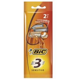 Bic Sensitive 3 Pack de 2 Maquinillas de Afeitar Desechables de 3 Hojas - Tira Lubricante con Aloe Vera