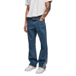 Urban Classics Jeans Cintura Média Organic Triangle 38 Mid Indigo Washed