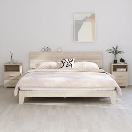vidaXL Mesas de cabeceira 2 pcs 40x35x62 cm pinho maciço castanho-mel