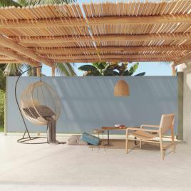 vidaXL Toldo lateral retrátil de pátio 180x600 cm cinzento
