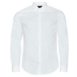 Emporio Armani  Camisas mangas comprida 8N1C09  Branco Disponível em tamanho para homem. S,M,L,XL,XXL.Homem > Roupas > Camisas mangas compridas
