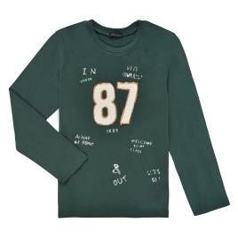 Ikks  T-shirt mangas compridas TOMETTE  Cáqui Disponível em tamanho para rapaz 3 ans,4 ans,6 ans.Criança > Menino > Roupas > T-shirt mangas compridas