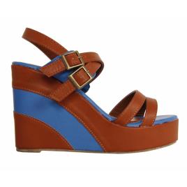 Top Way Sandálias B040860-b7200 EU 39 Camel / Blue