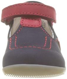 Kickers Sandálias em pele, com barra autoaderente, Bonbekro